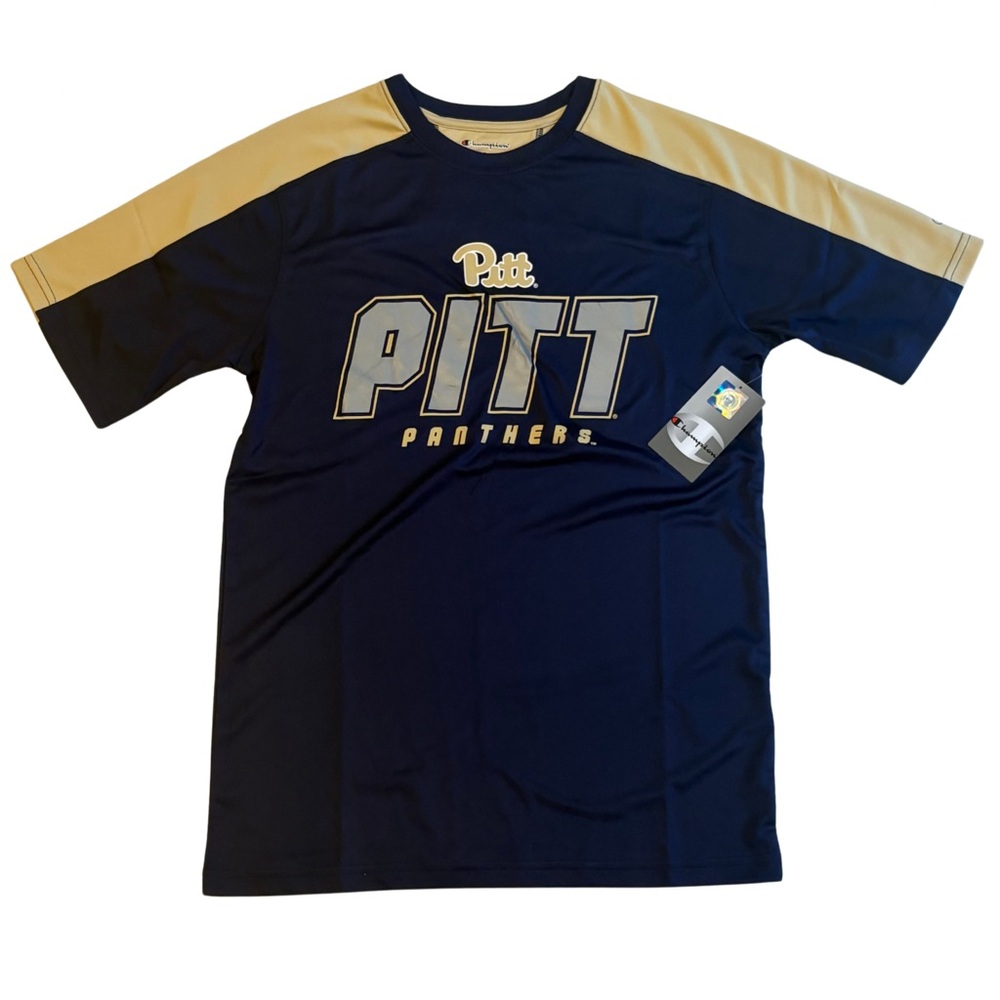 NCAA Pittsburgh Pitt Panthers Men’s Moisture Wicking T-shirt Small Polyester NWT
